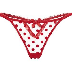 L'Agent Rosalyn Thong Red size M New With Tags Never worn
